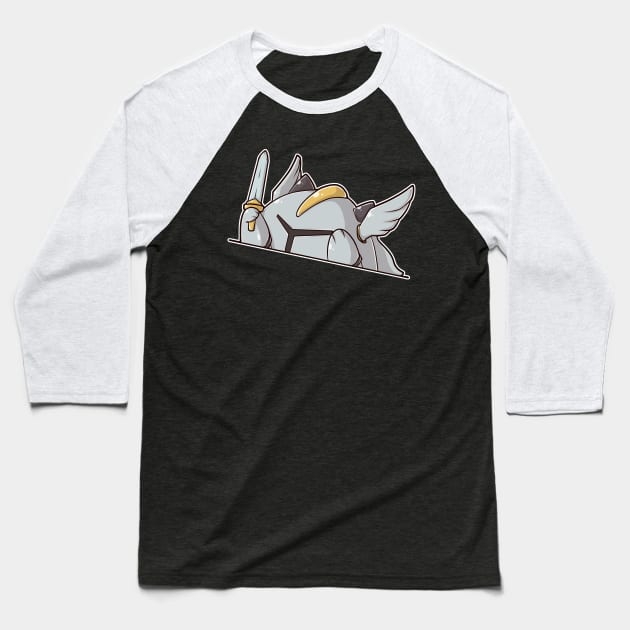 Cat Tabletop RPG Paladin Baseball T-Shirt by MimicGaming